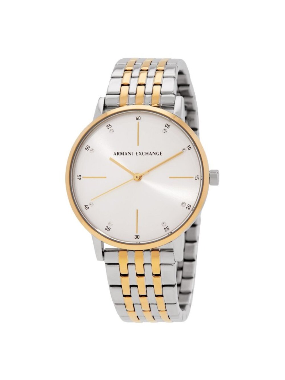 NWT Armani Exchange Lola Quartz Silver Dial Ladies Watch and Bracelet Set